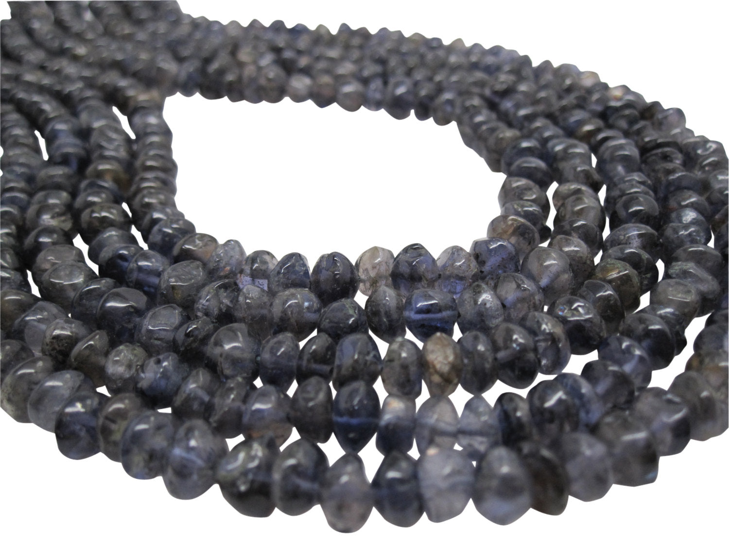 Iolite Gemstone Rondelles