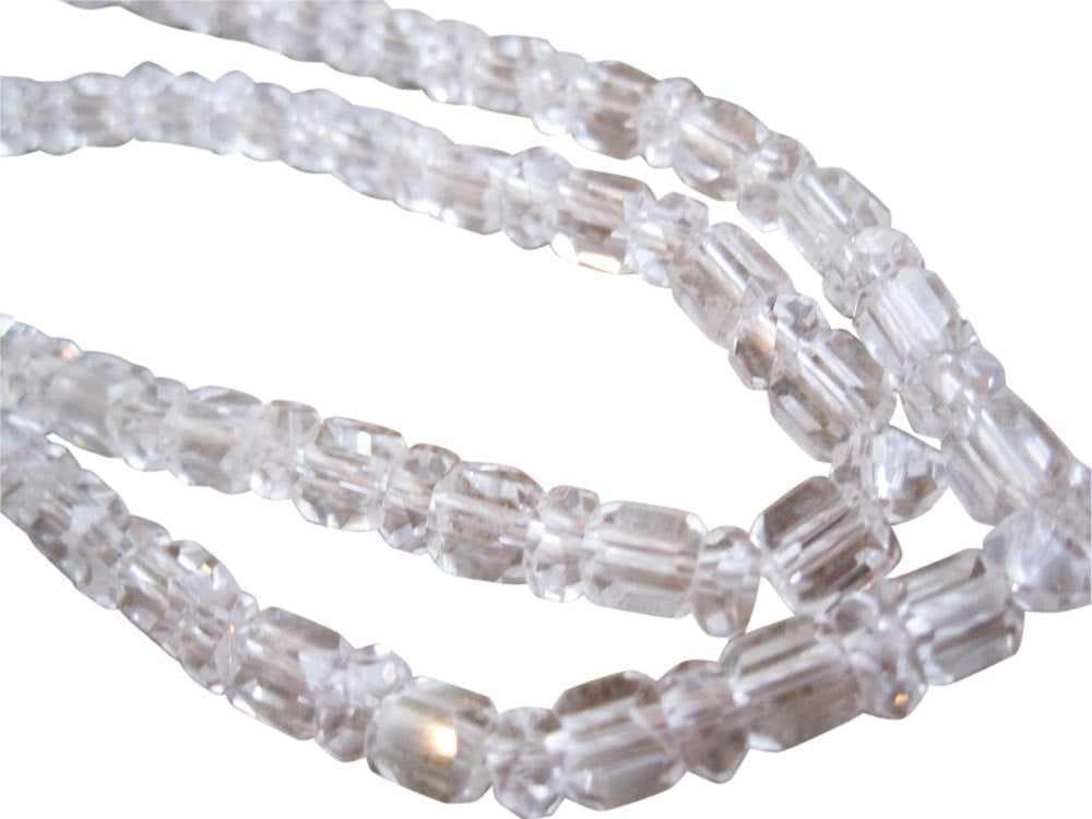 Quartz Beads Cubes and Rondelles