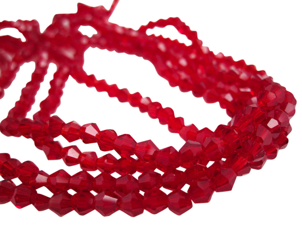 Czech Fire Polished Glass Beads, Red