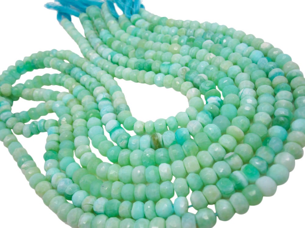 Green Opal Rondelles
