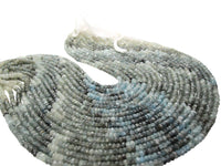 Moss Aquamarine in Faceted Rondelles