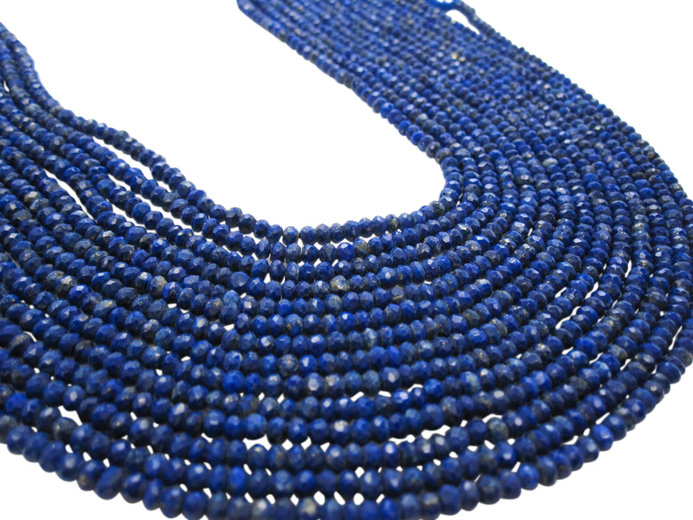 Lapis Lazuli Beads in Faceted Rondelles