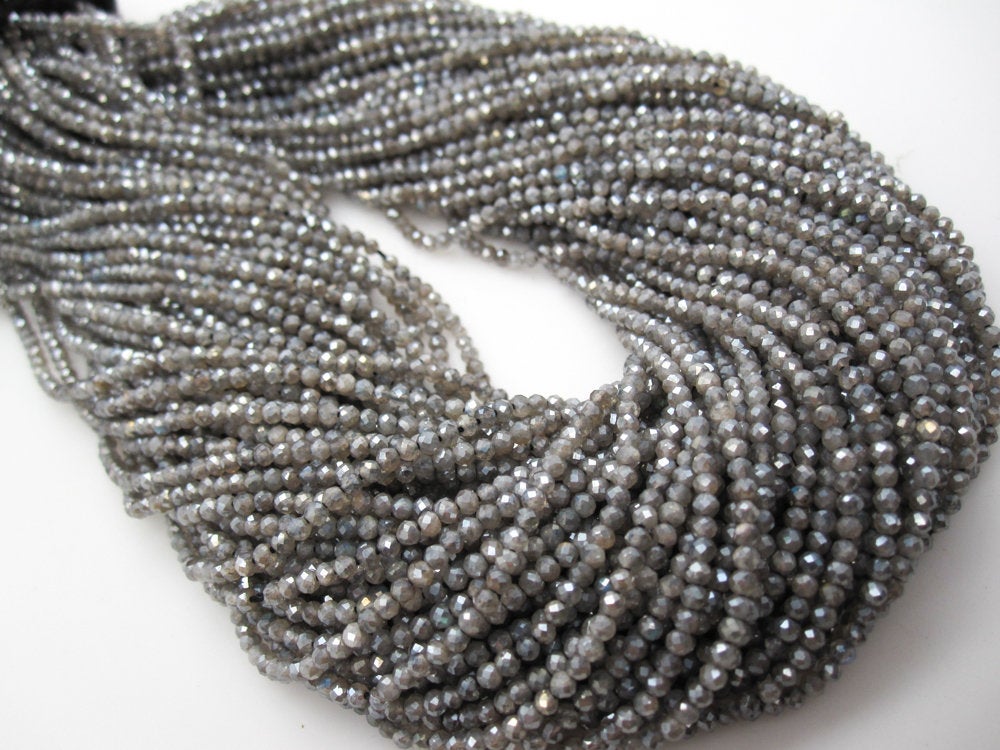 Faceted Round Labradorite Beads