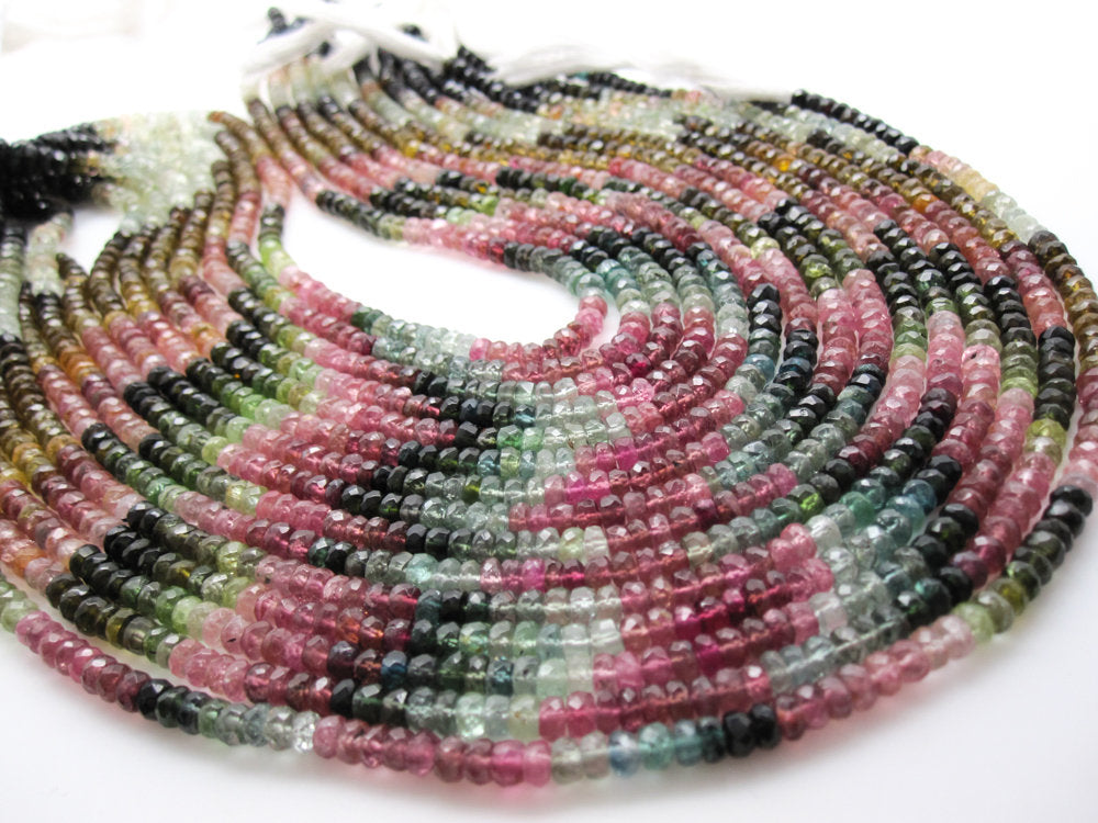 Watermelon Quartz Rondelle Beads, Smooth Round Pink Beige White Glass – A  Girls Gems