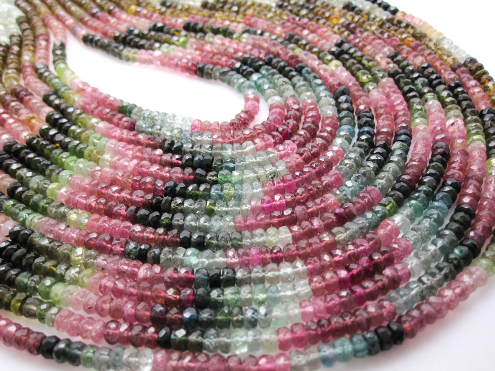 Veemake Tourmaline Faceted Round Yellow Green Pink Beads For Jewelry Making  Natural Stones Gemstones 07932 - AliExpress