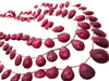 Ruby Gemstone Beads in Faceted Pear Drops