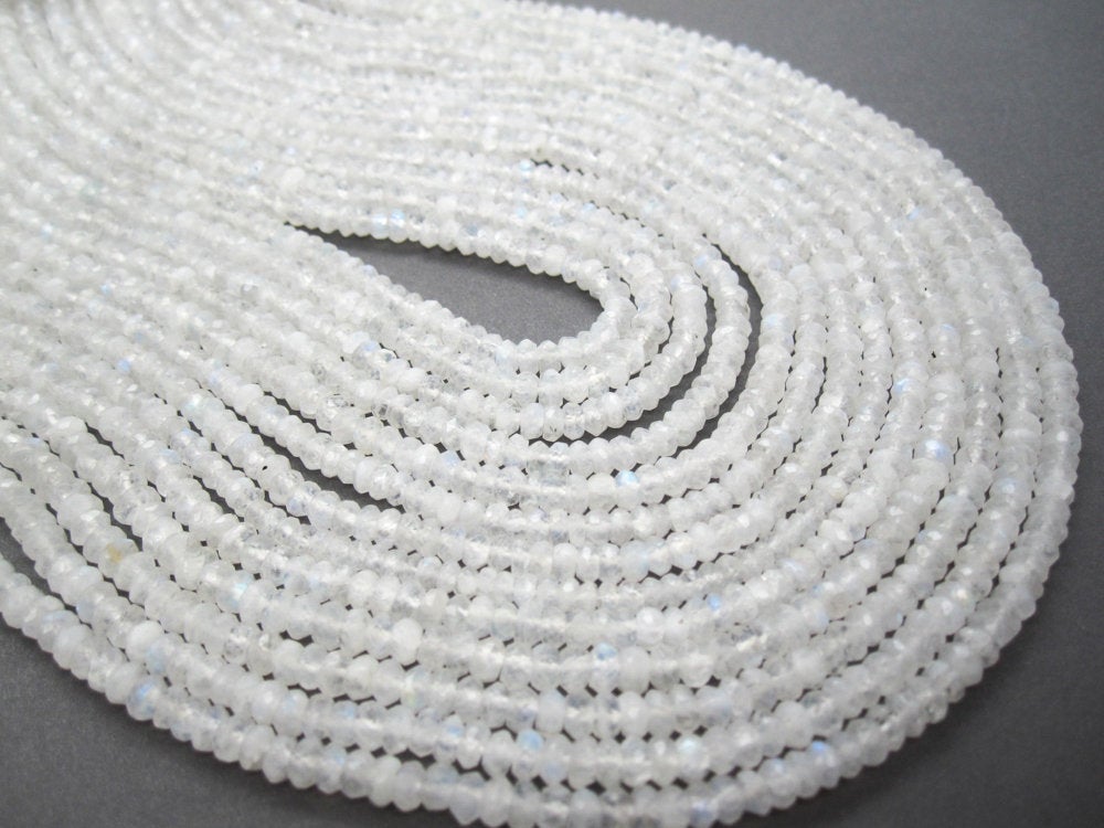 Moonstone Gemstone Rondelle Beads