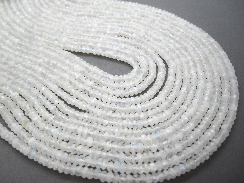 Moonstone Gemstone Rondelle Beads