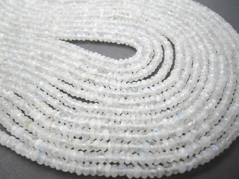 Moonstone Rondelle Beads