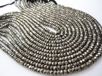 Pyrite Stone Rondelles Top