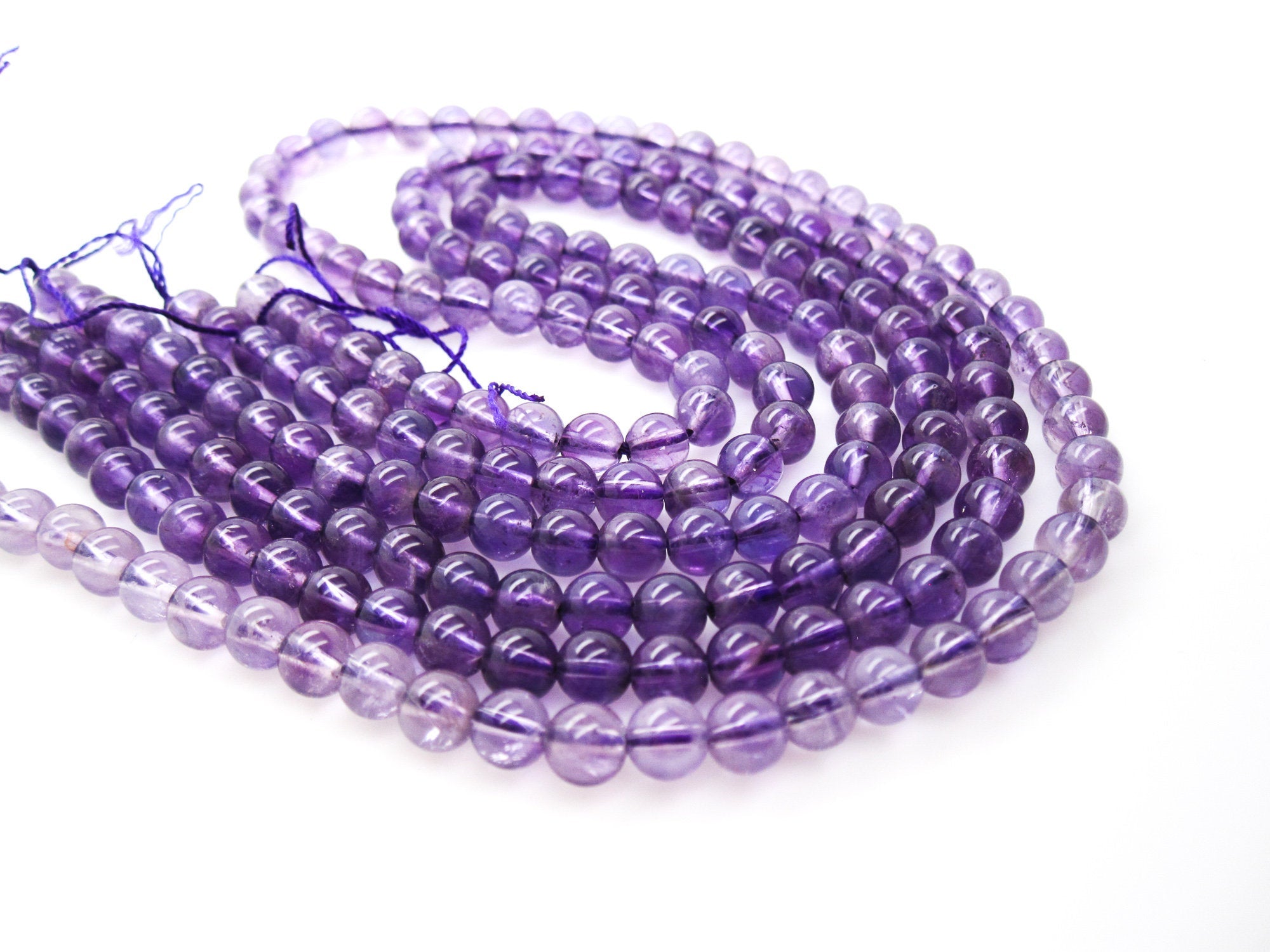 Amethyst Beads Round