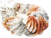 Rainbow Moonstone Beads in Faceted Rondelles