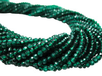 Green Onyx in Faceted Rondelles