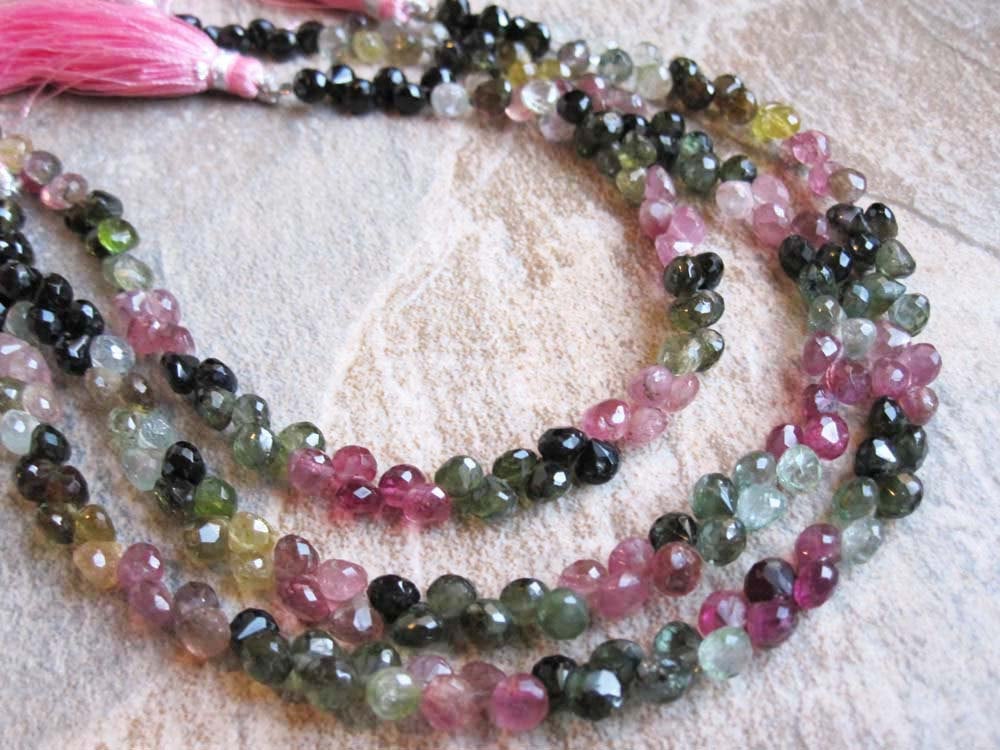 Watermelong Tourmaline Beads